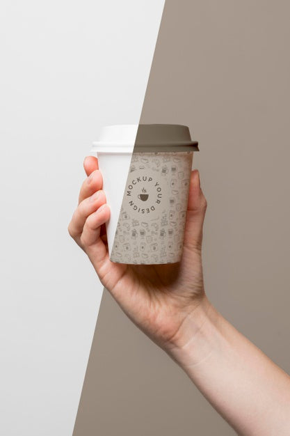 Plastic Cup With Coffee Mock Up Psd