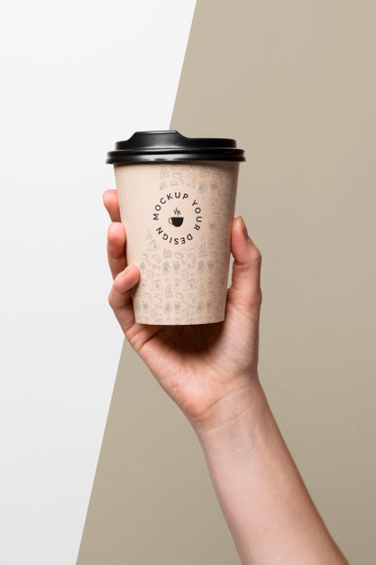 Plastic Cup With Coffee Mock Up Psd