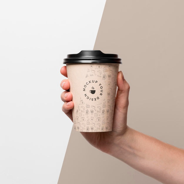 Plastic Cup With Coffee Mock Up Psd