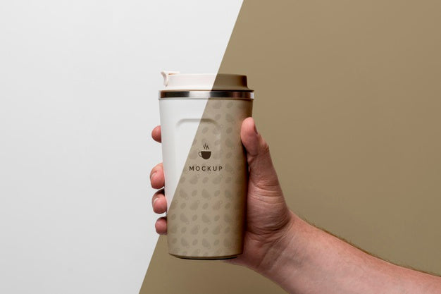 Plastic Cup With Coffee Mock Up Psd