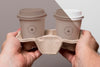 Plastic Cups With Coffee Mock Up In Support Psd