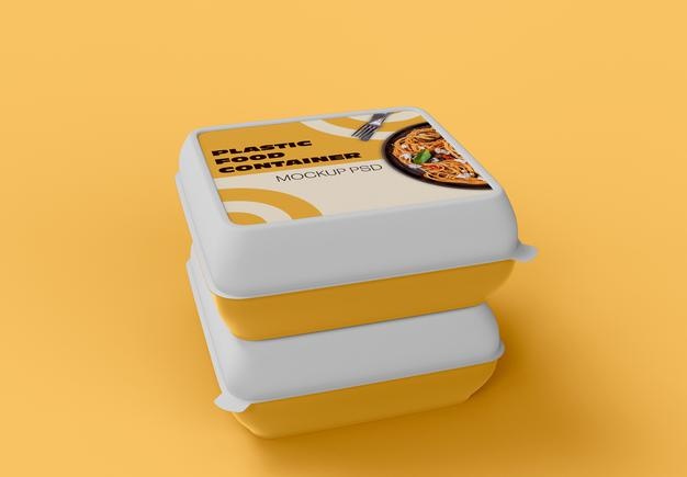 Plastic Food Container Mockup Psd