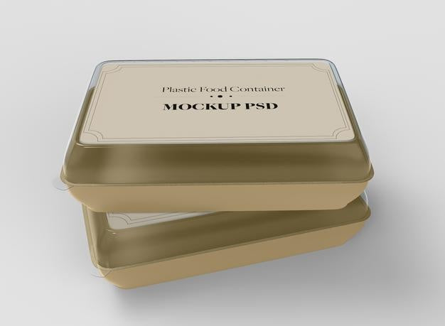 Plastic Food Container Mockup Psd