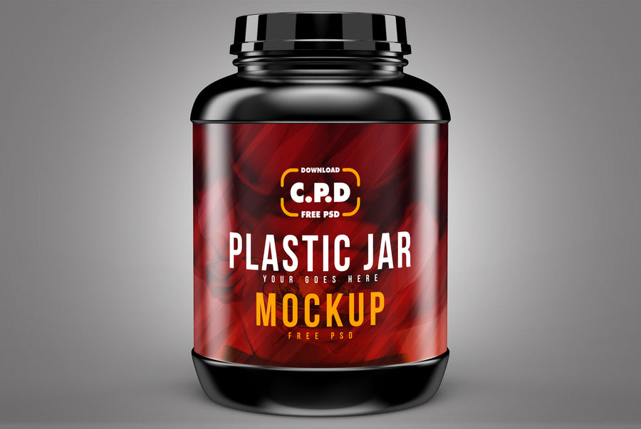 Plastic Jar Mockup Psd