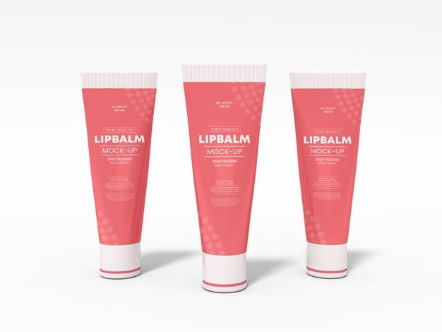 Plastic Lip Balm Tube With Box Mockup Psd