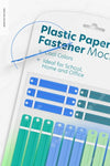 Plastic Paper Fastener Blister Mockup, Close Up Psd