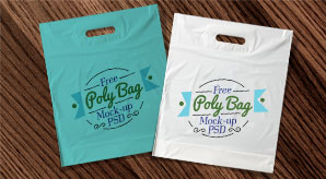 Plastic Poly Bag Mock-Up Psd
