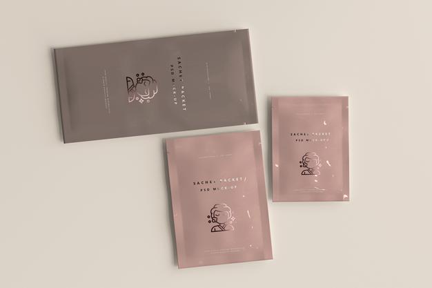 Plastic Sachet Packet Mockup Psd