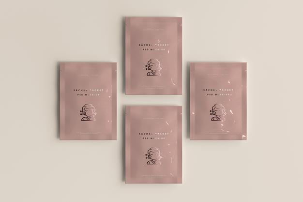 Plastic Sachet Packet Mockup Psd