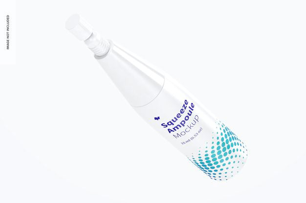 Plastic Squeeze Ampoule Mockup, Falling Psd