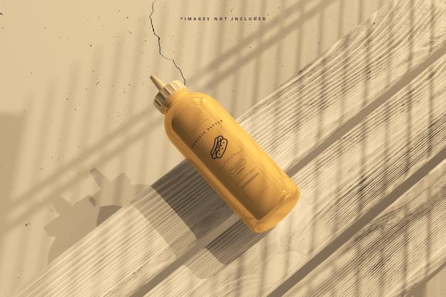 Plastic Squeeze Bottle Mockup Psd