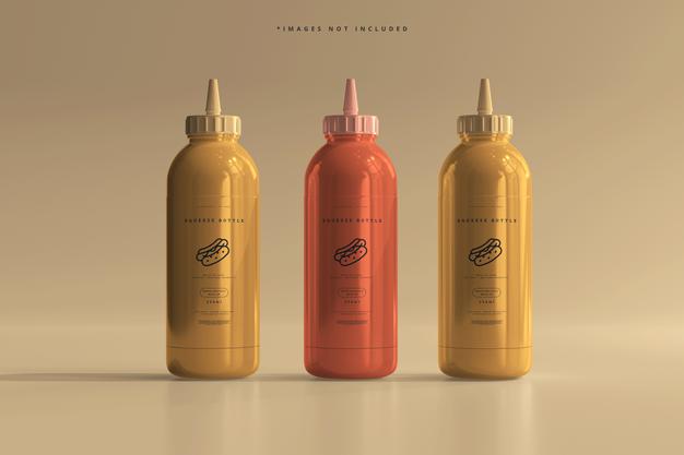 Plastic Squeeze Bottles Mockup Psd