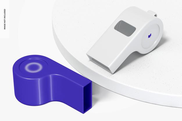 Plastic Whistles Mockup Psd