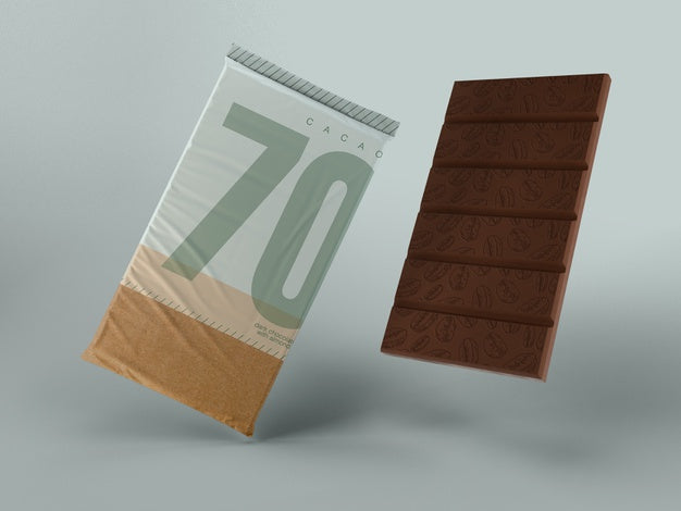 Plastic Wrap For Chocolate Mock-Up Psd