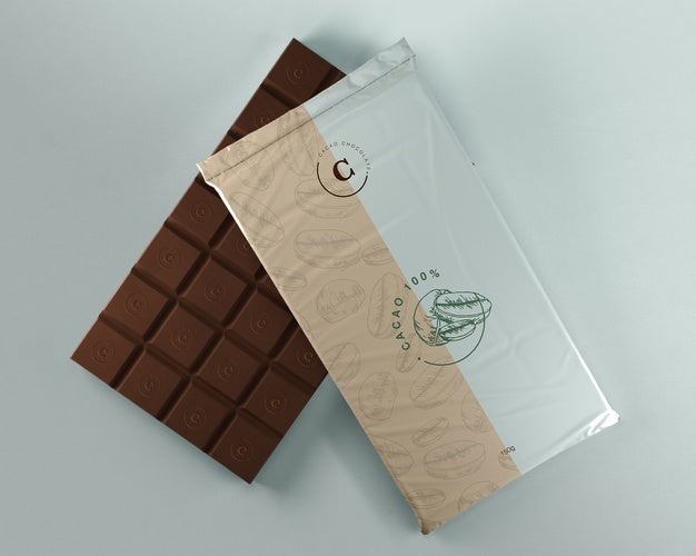 Plastic Wrapping For Chocolate Tablet Psd