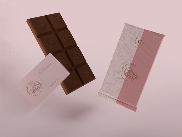 Plastic Wrapping Mock-Up For Chocolate Tablet Psd