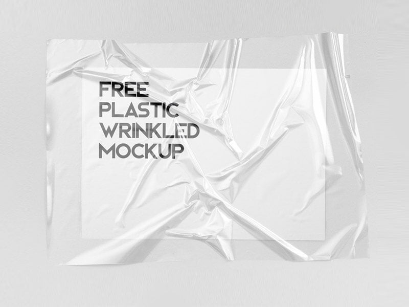 Plastic Wrinkled Reflections Mockup