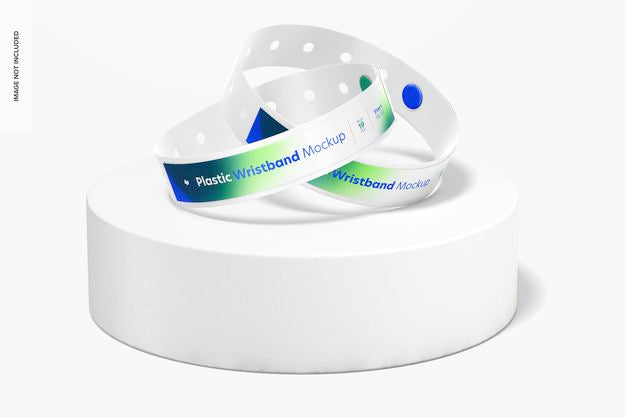 Plastic Wristbands Mockup Psd