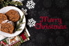 Plate With Cookies Baked On Table For Christmas Psd
