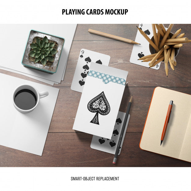 Playing Cards Mockup Psd