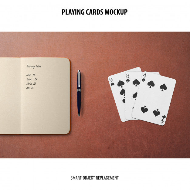 Playing Cards Mockup Psd