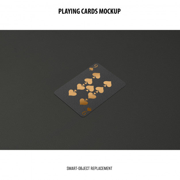 Playing Cards With Golden Foil Mockup Psd