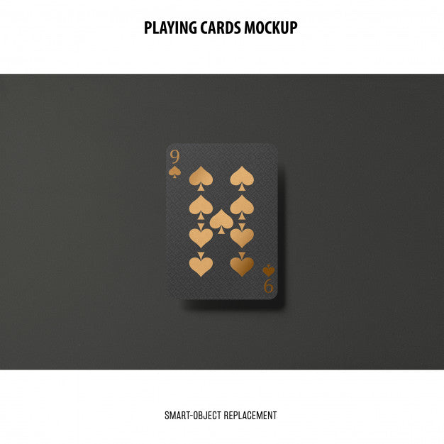 Playing Cards With Golden Foil Mockup Psd