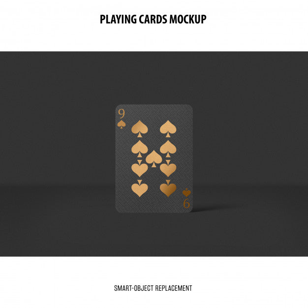 Playing Cards With Golden Foil Mockup Psd
