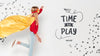 Playing Time Concept Girl Wearing Costume Psd