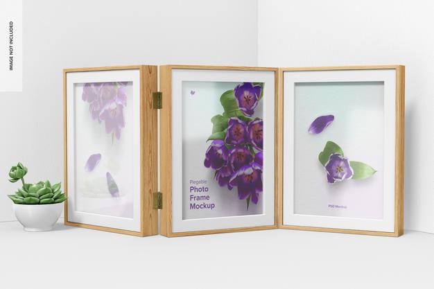 Plegable Photo Frame Mockup Psd
