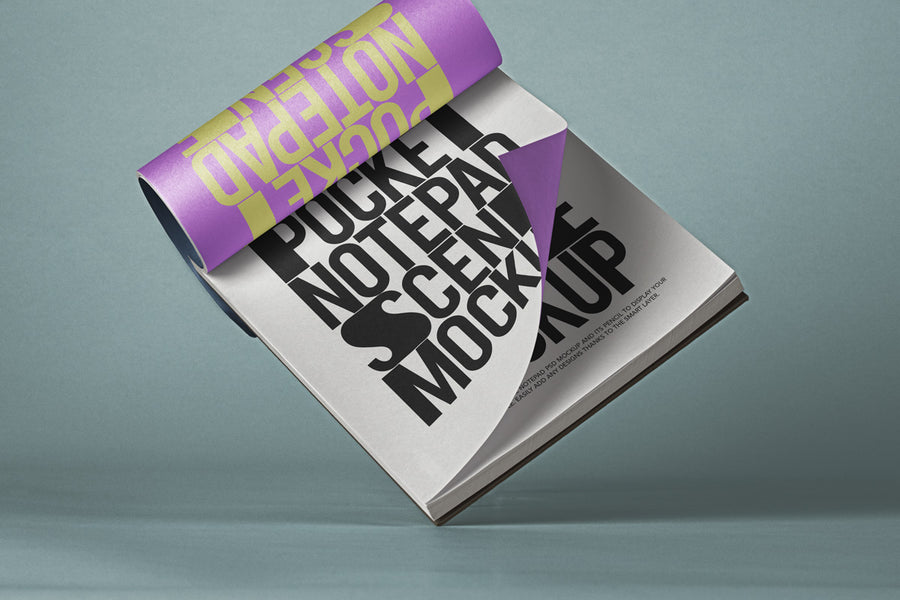 Pocket Psd Notepad Mockup Scene
