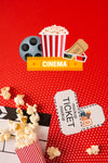 Popcorn And Cinema Tickets Psd