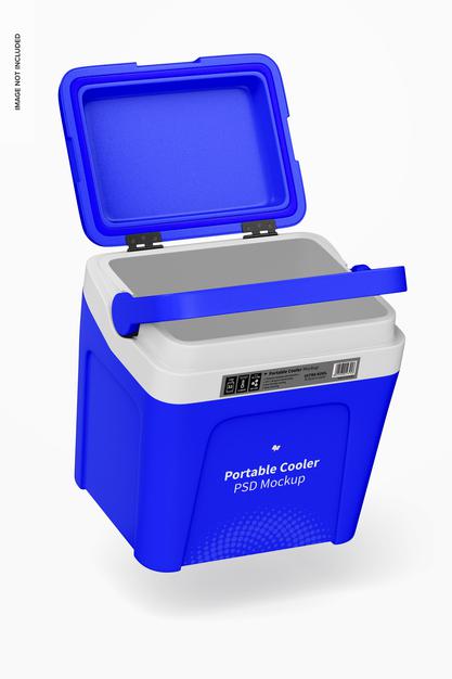 Portable Cooler Mockup, Floating Psd