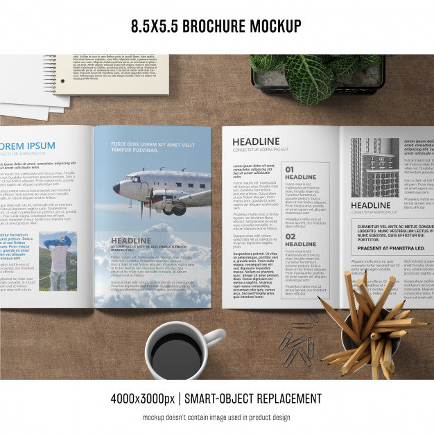 Portrait Brochure Mockup Psd