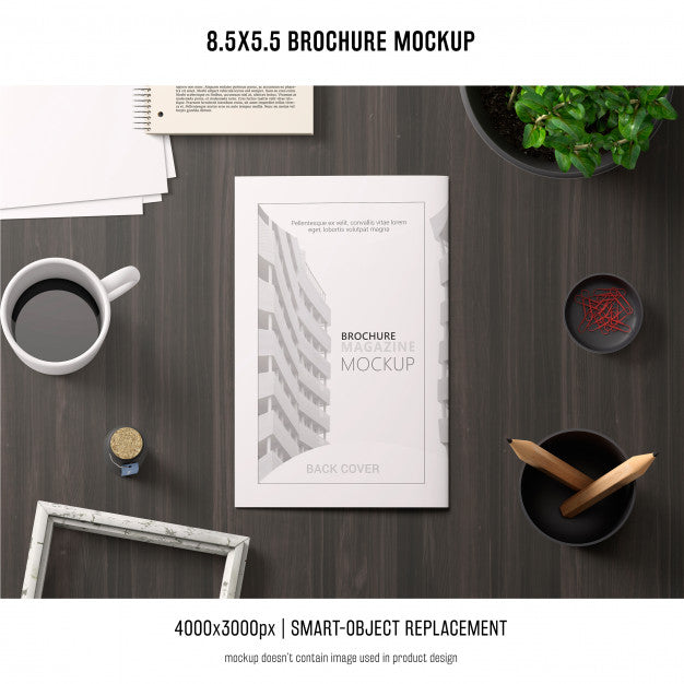 Portrait Brochure Mockup Psd