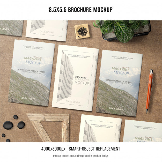 Portrait Brochure Mockup Psd