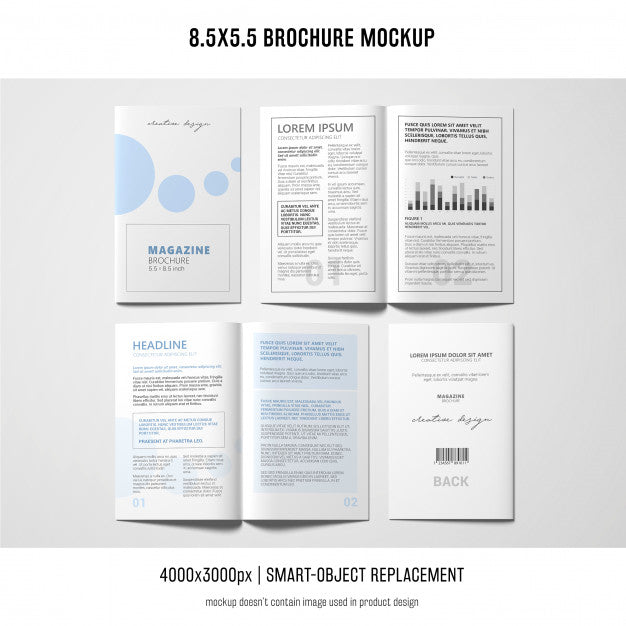 Portrait Brochure Mockup Psd