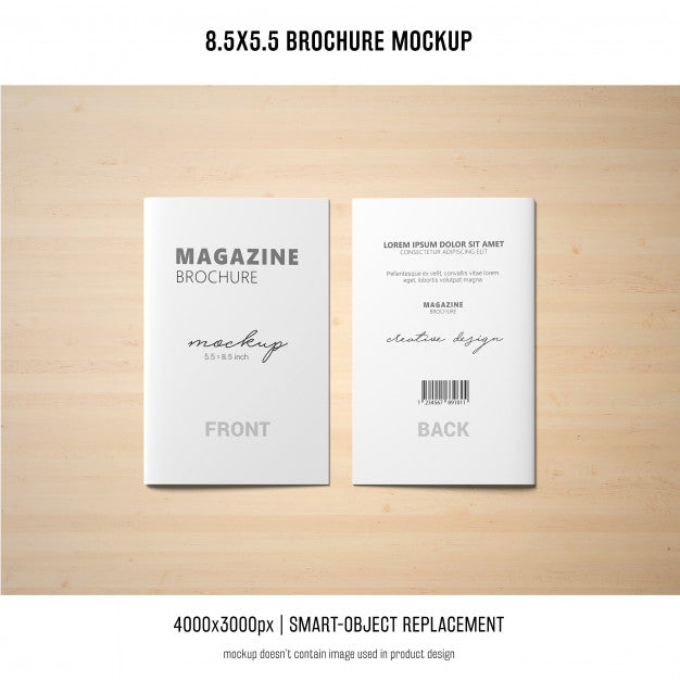 Portrait Brochure Mockup Psd