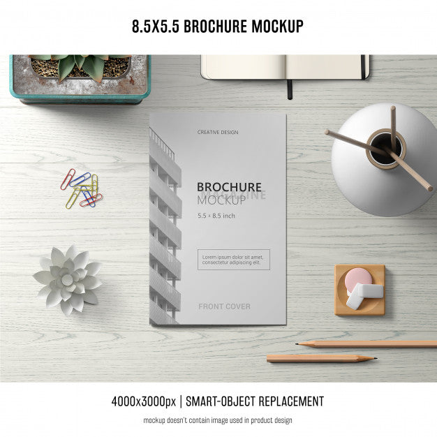 Portrait Brochure Mockup Psd