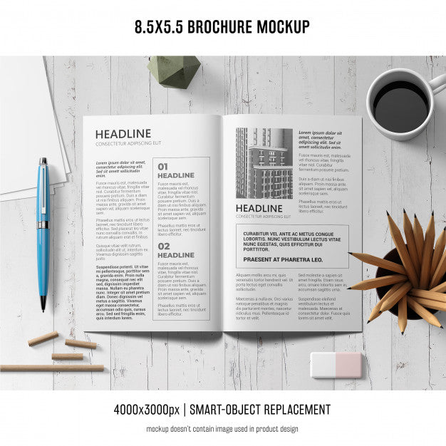 Portrait Brochure Mockup Psd