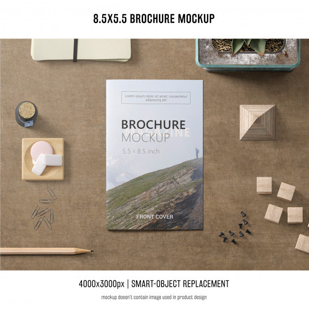 Portrait Brochure Mockup Psd