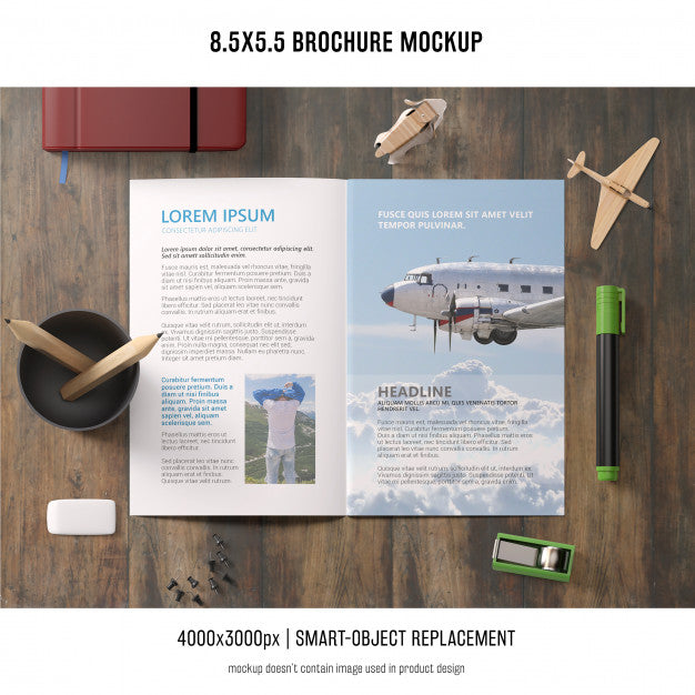 Portrait Brochure Mockup Psd