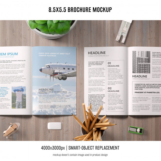 Portrait Brochure Mockup Psd