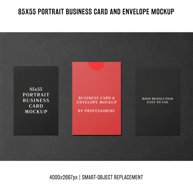 Portrait Business Card Mockup Psd