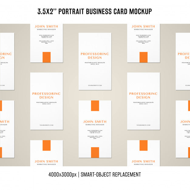 Portrait Business Card Mockup Psd