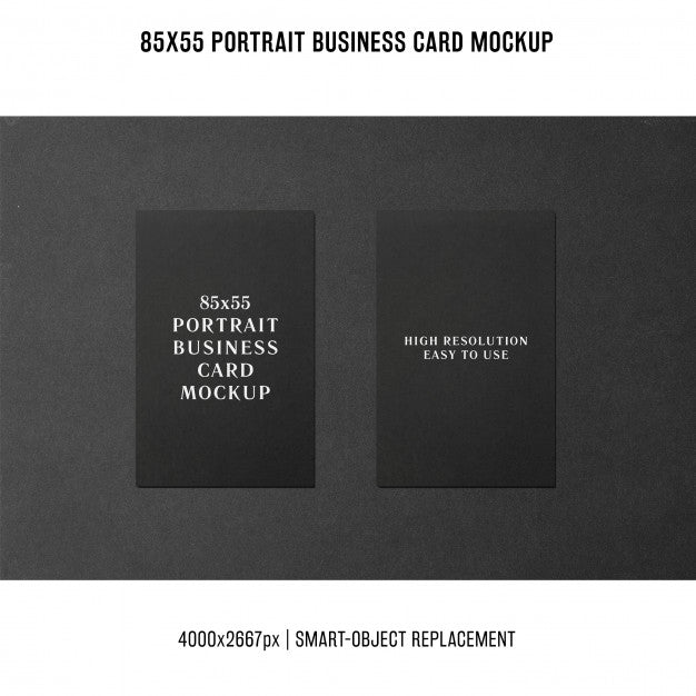 Portrait Business Card Mockup Psd