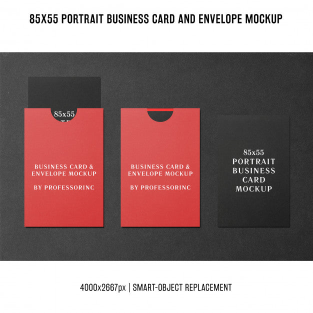 Portrait Business Card Mockup Psd
