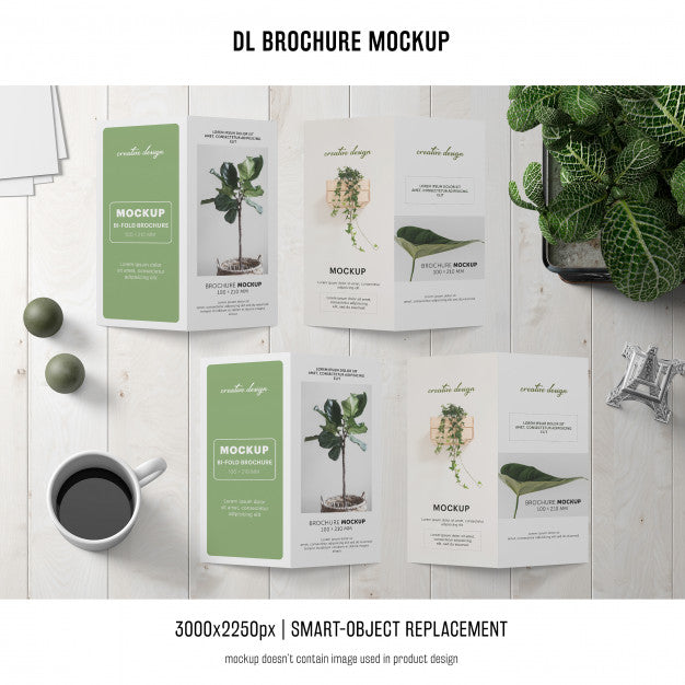Portrait Dl Brochure Mockup Psd