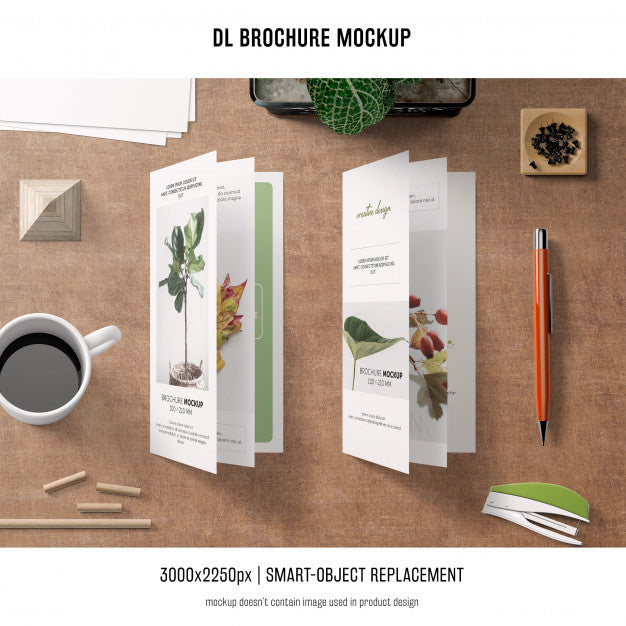 Portrait Dl Brochure Mockup Psd