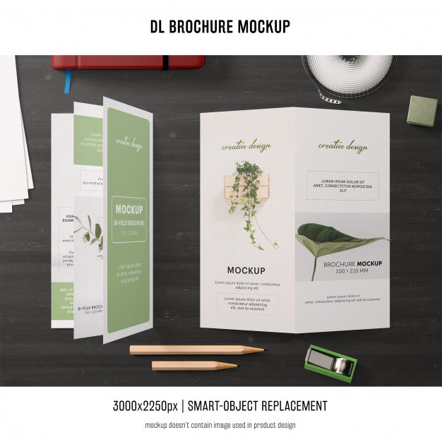 Portrait Dl Brochure Mockup Psd